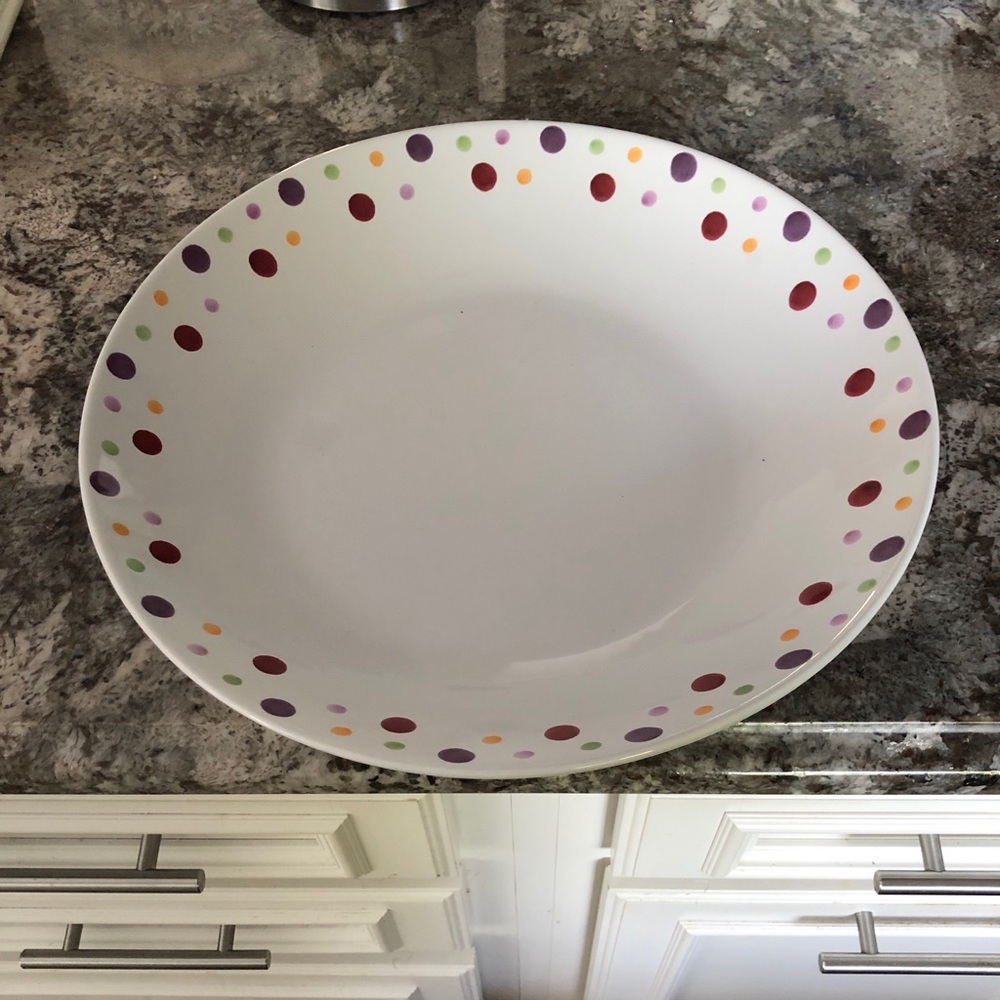 Simple Additions Dots Round Lg Pasta Bowl